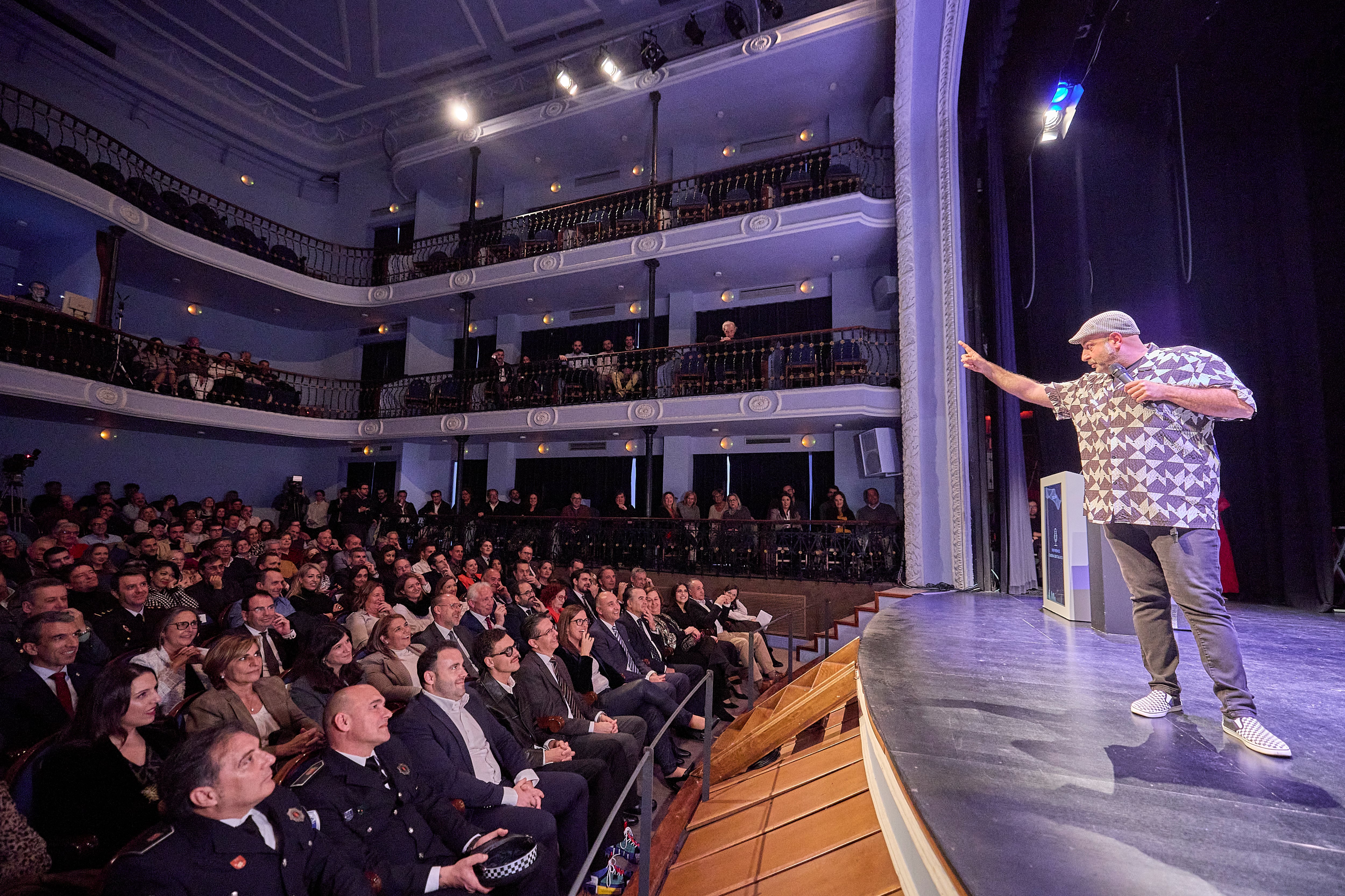 Agustín Durán durante la 22 gala de SER Talavera 2024 en el Teatro Victoria. Foto: SER Talavera / Manu Reino