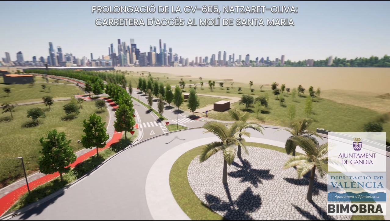 Simulación de cómo quedará este tramo de la Nazaret-Oliva.