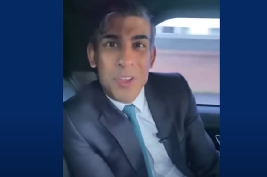 Rishi Sunak en el polémico vídeo (Instagram)