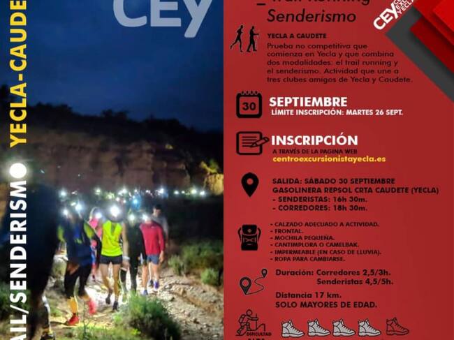 Cartel del evento deportivo