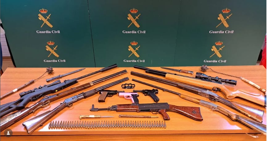Armas y munición incautada
