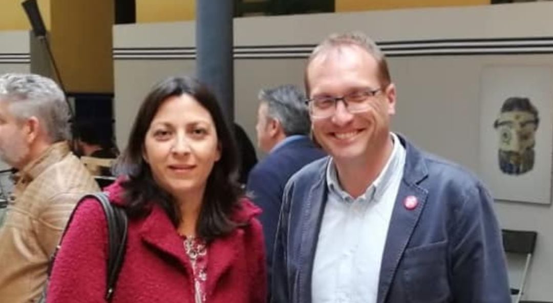 Eva Redondo junto al secretario general del PSPV-PSOE de la provincia de Castelló y diputado autonómico, Ernest Blanch