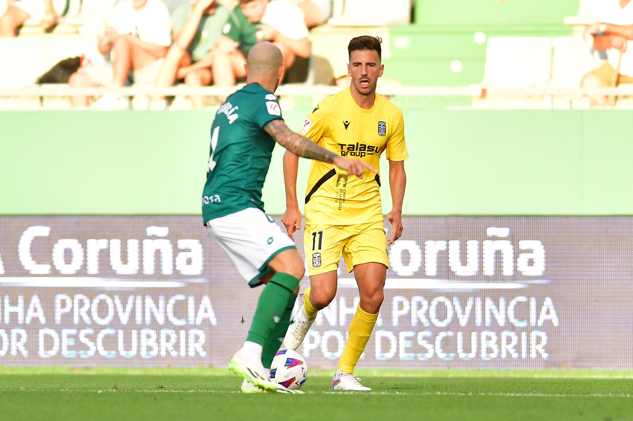 Juan Carlos Real durante el Racing de Ferrol-FC Cartagena