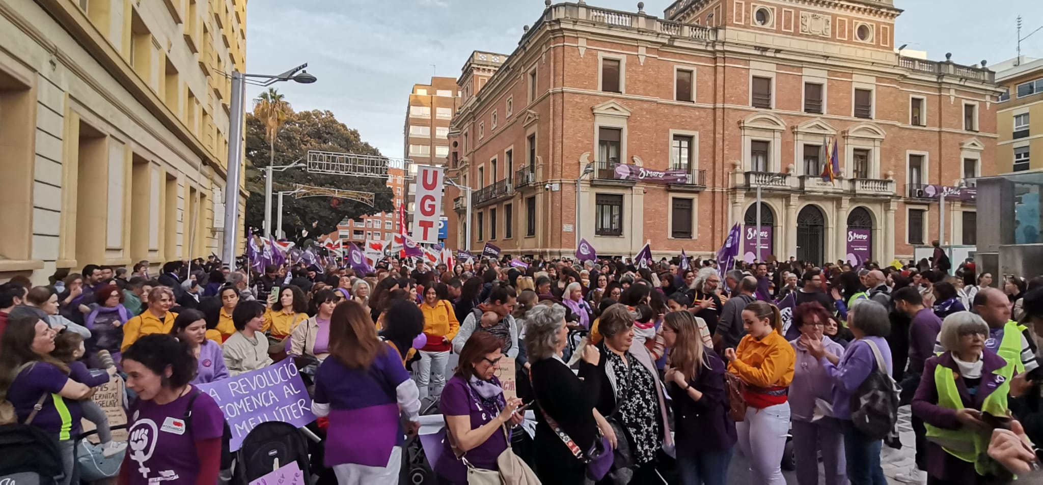 Imagen de archivo de una manifestación del 8M en Castellón