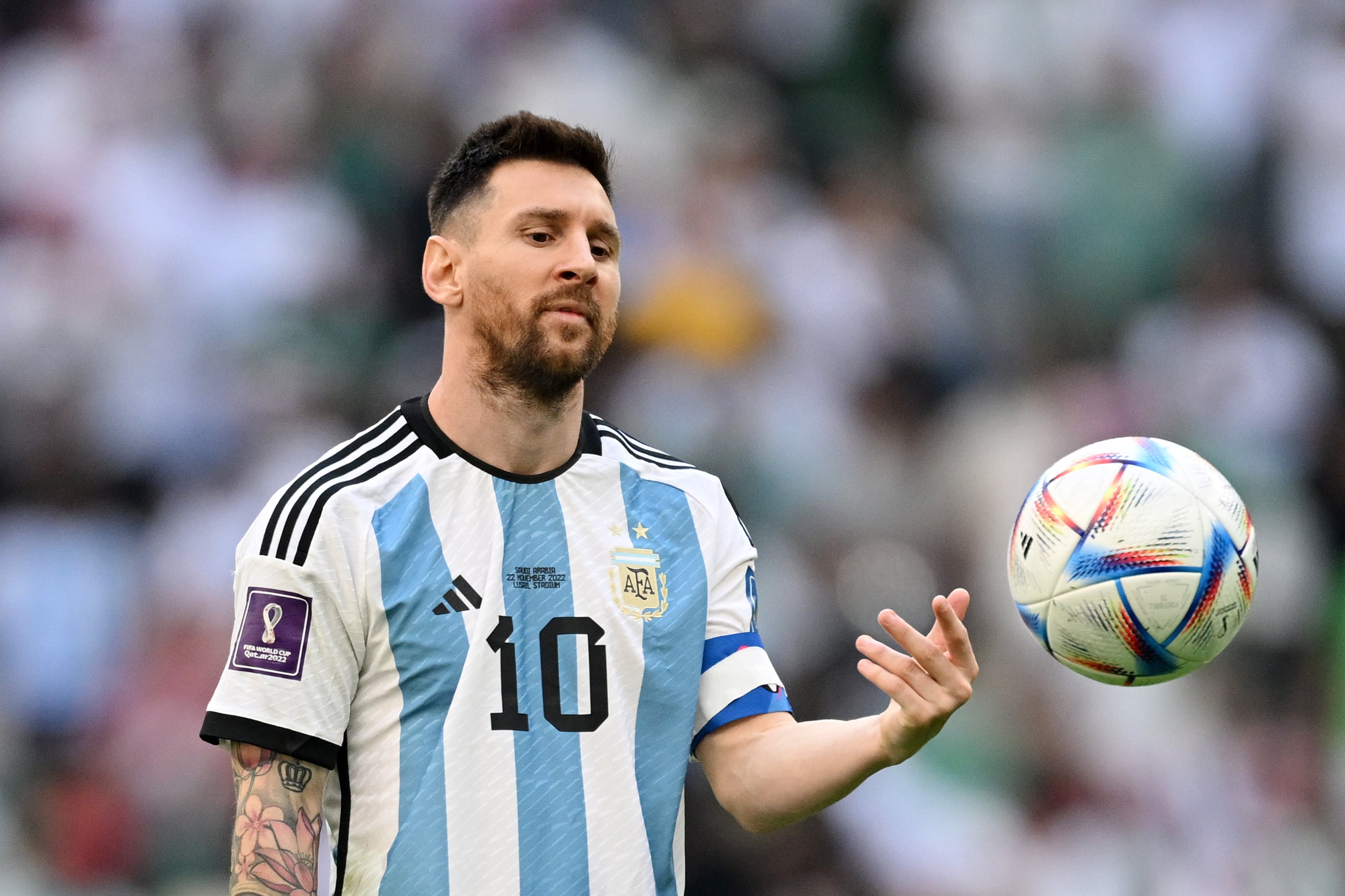 Messi, durante un partido del Mundial.