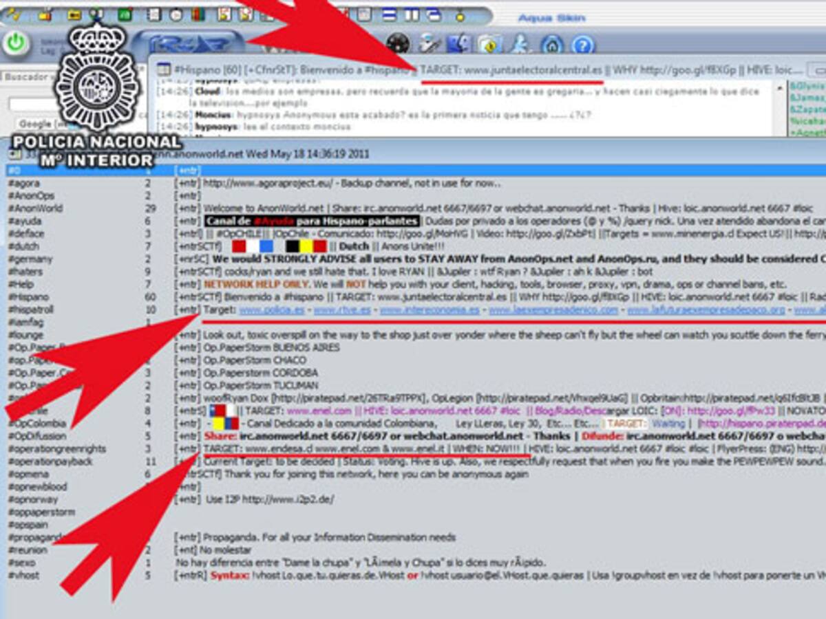 La Policía da por desarticulada la cúpula de los piratas informáticos 'Anonymous' en España
