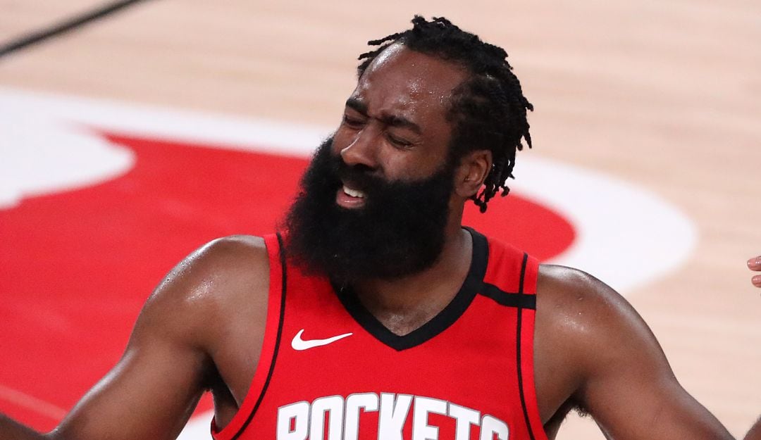 Harden, durante un partido contra Los Angeles Lakers. 