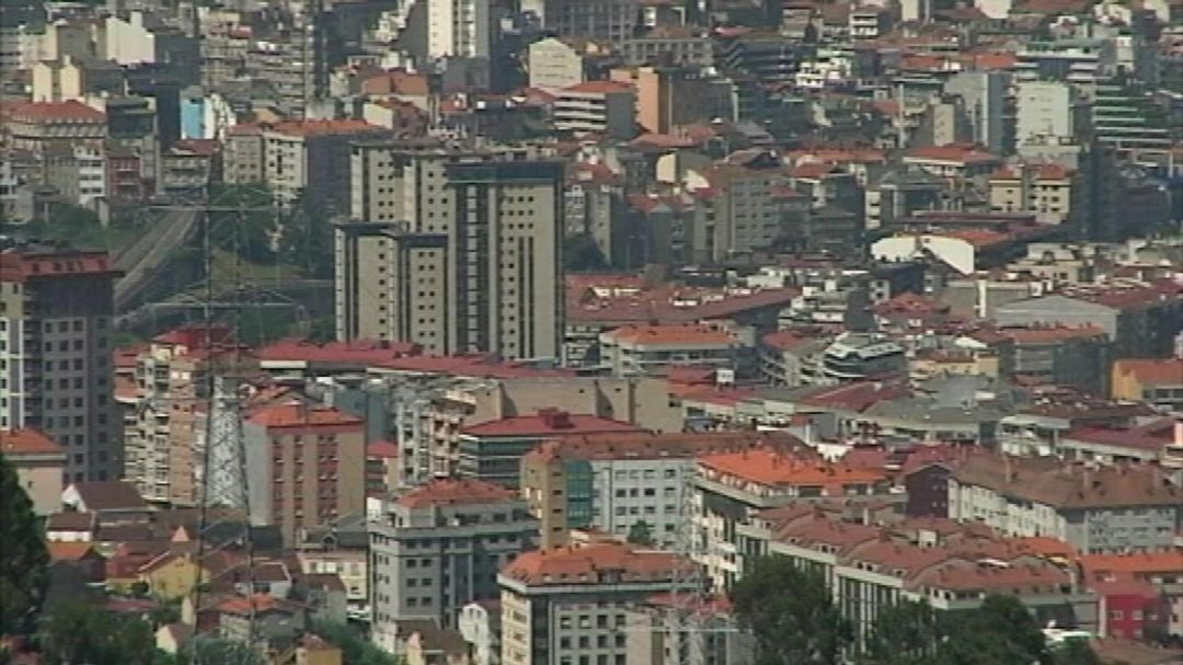 Vista aérea de Vigo.