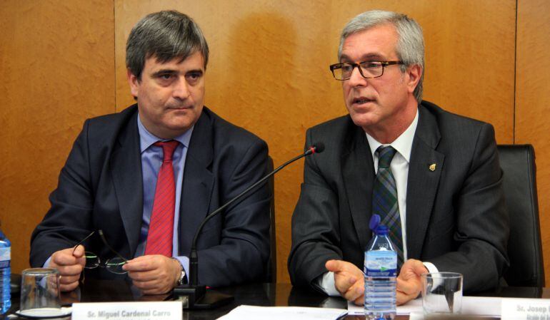 Miguel Cardenal, president del CSD, i Josep Fèlix Ballesteros, alcalde de Tarragona.