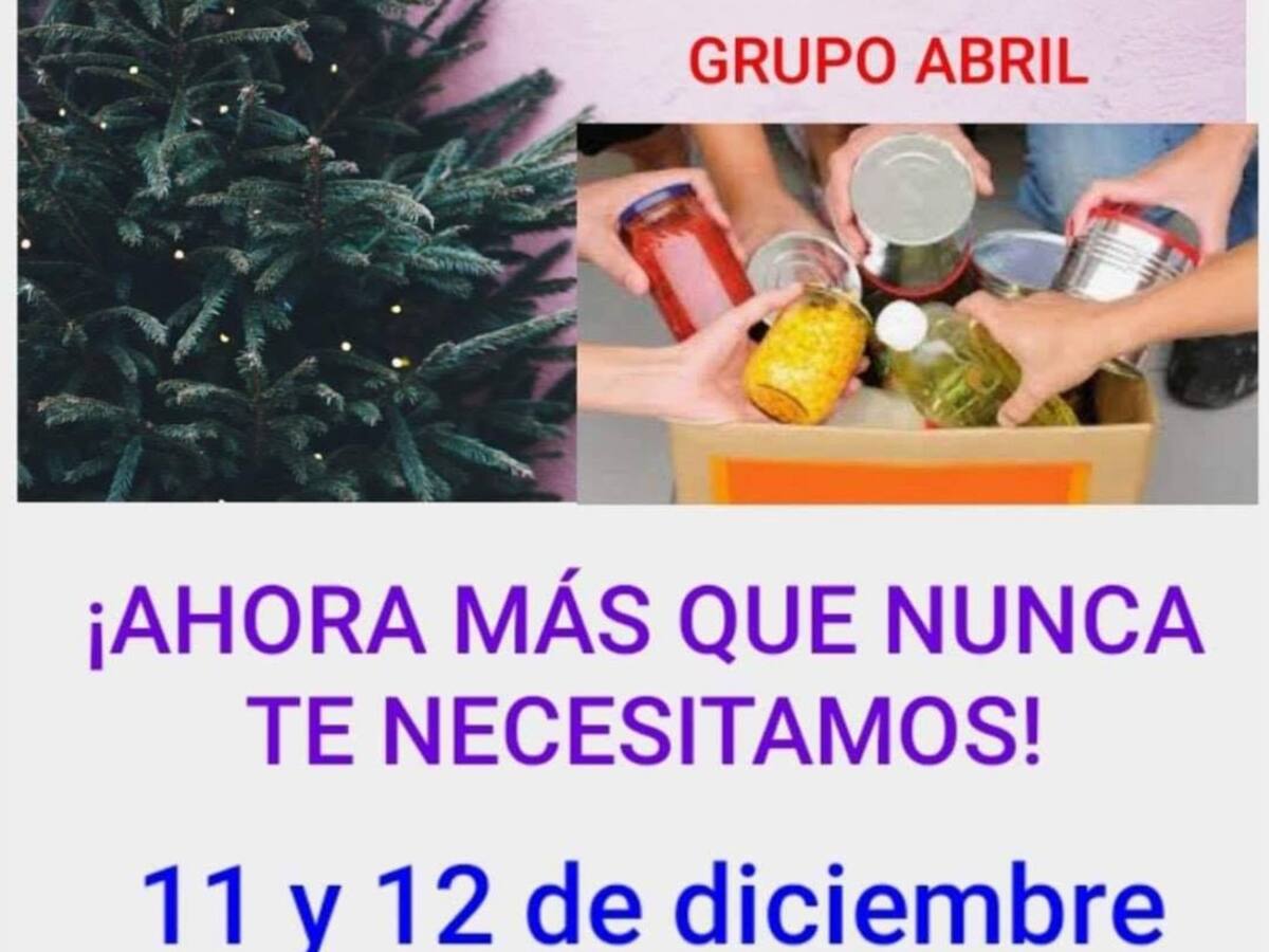 El Grupo Abril de Elda necesita llenar la despensa con la gran campaña de recogida de alimentos que organiza