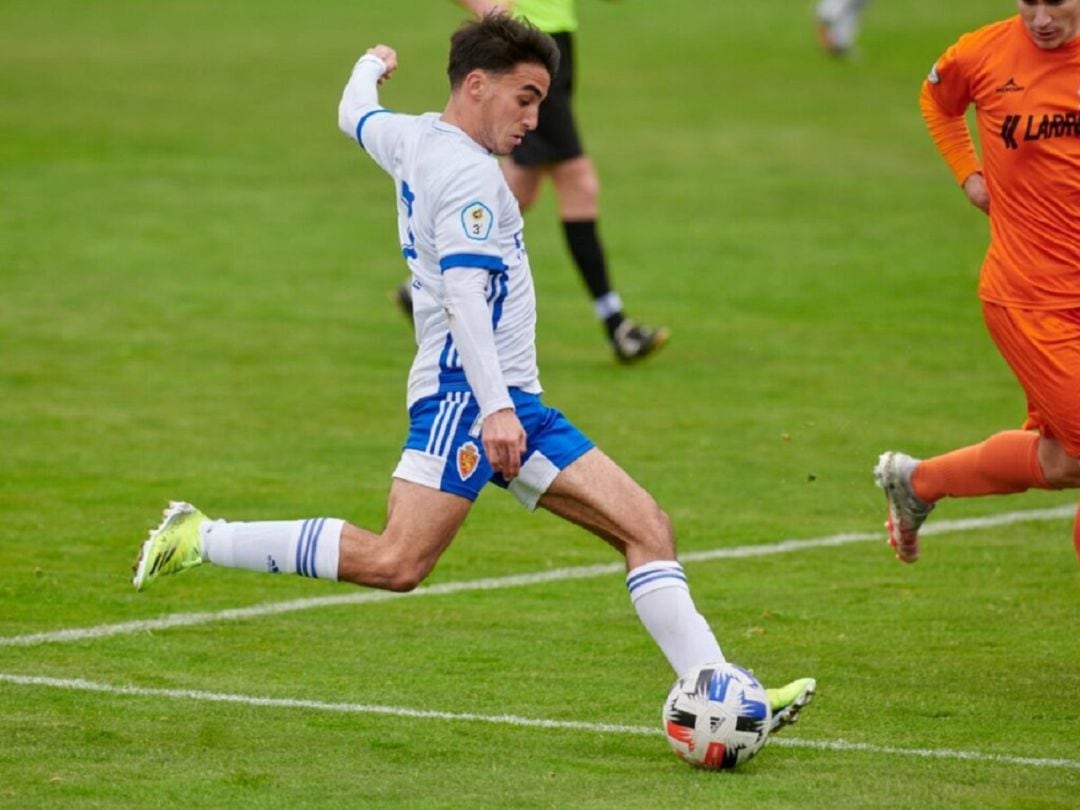 Jaime Sancho, en un partido con el Zaragoza