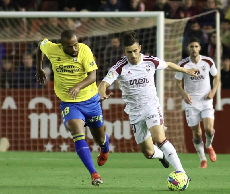 Partido disputado entre Albacete y Las Palmas en el Carlos Belmonte