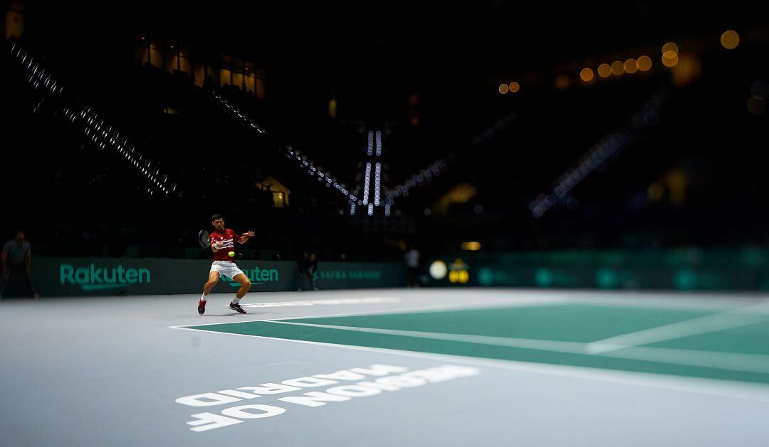 Novac Djokovic, en la Caja Mágica.