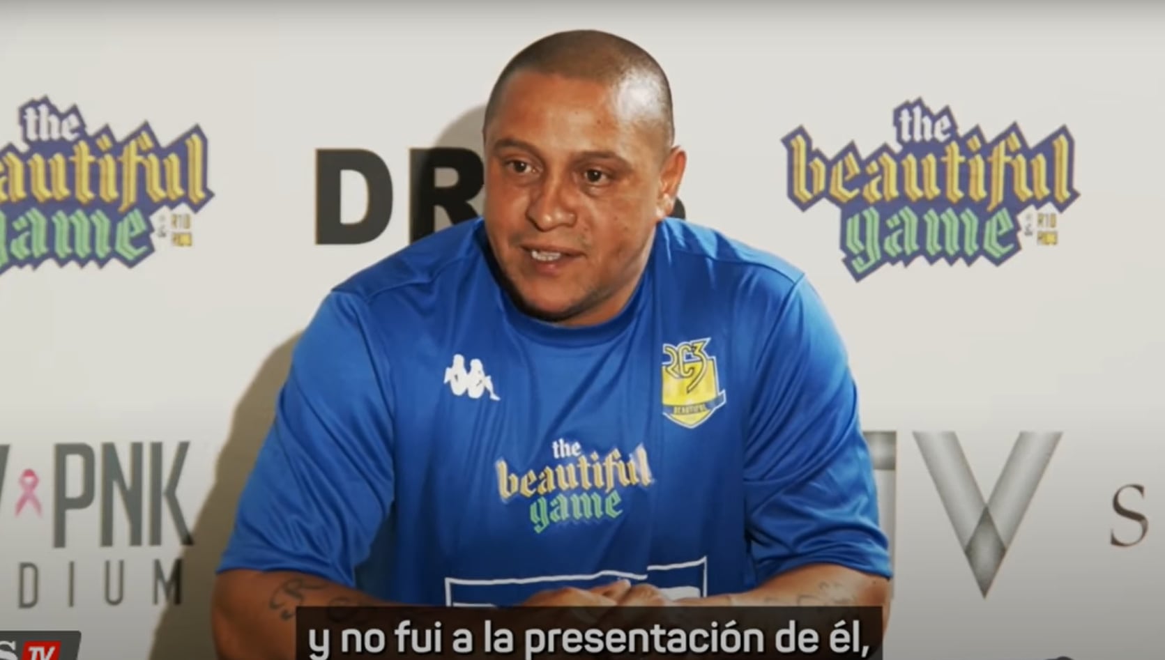 Roberto Carlos, durante la rueda de prensa.