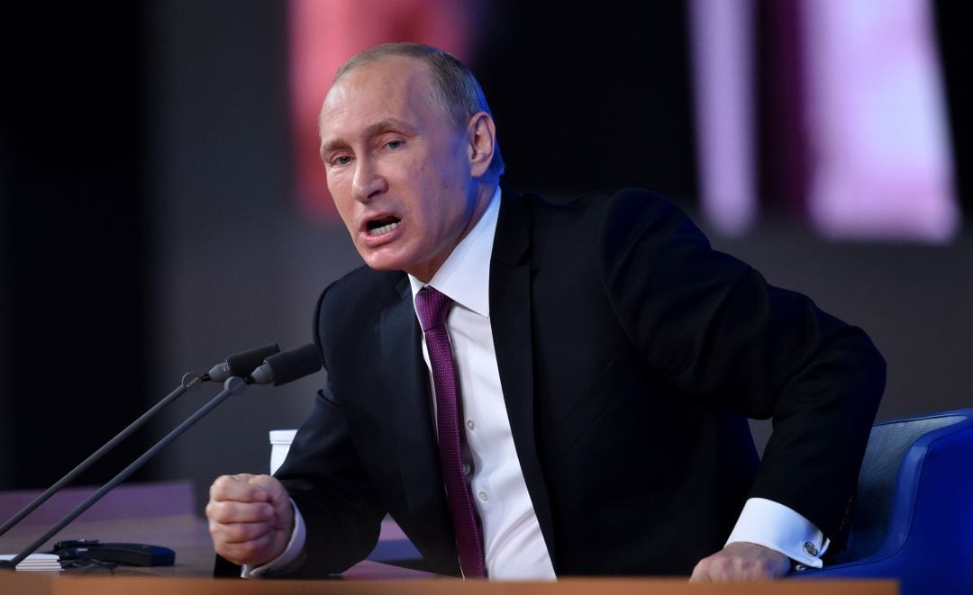 Vladimir Putin, durante su rueda de prensa anual, en 2014.