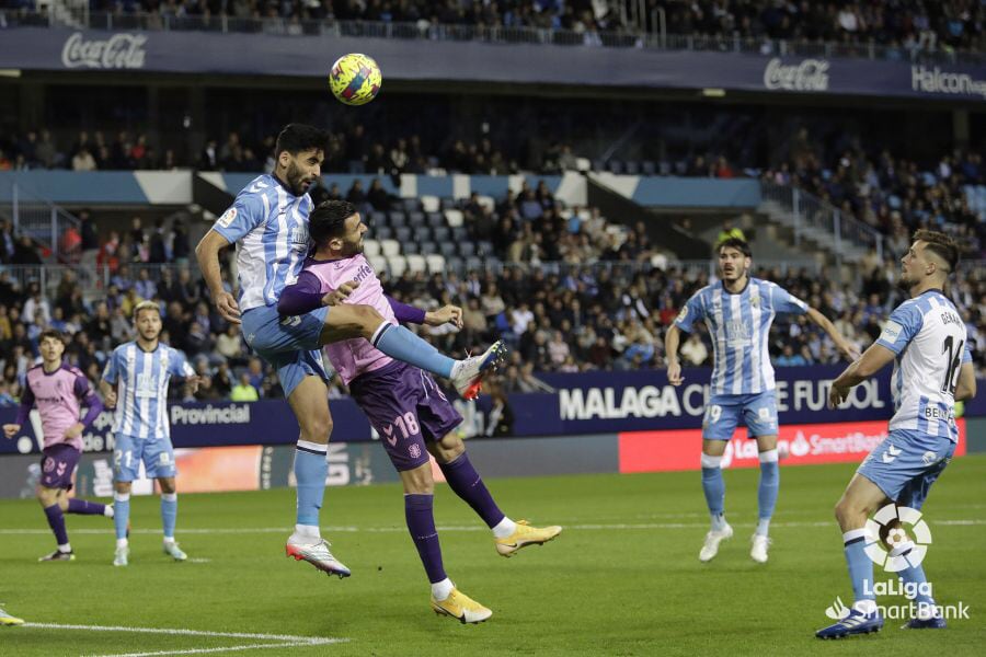 Imagen del último Málaga - Tenerife celebrado en La Rosaleda hace dos temporadas