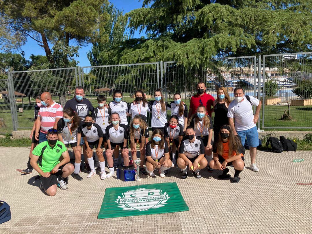 Las jugadoras del Federico García Lorca en tierras madrileñas.