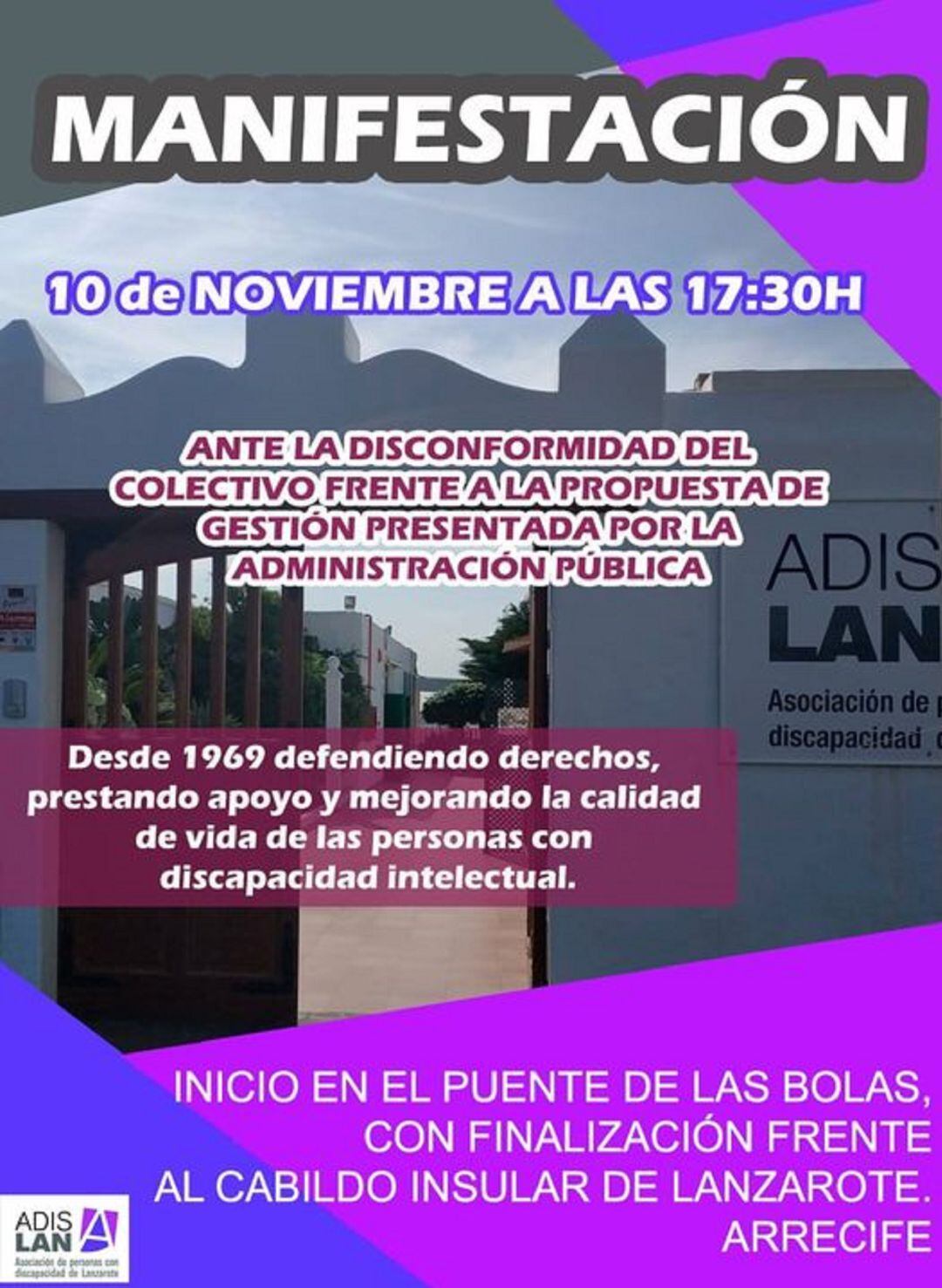 Cartel de la manifestación.