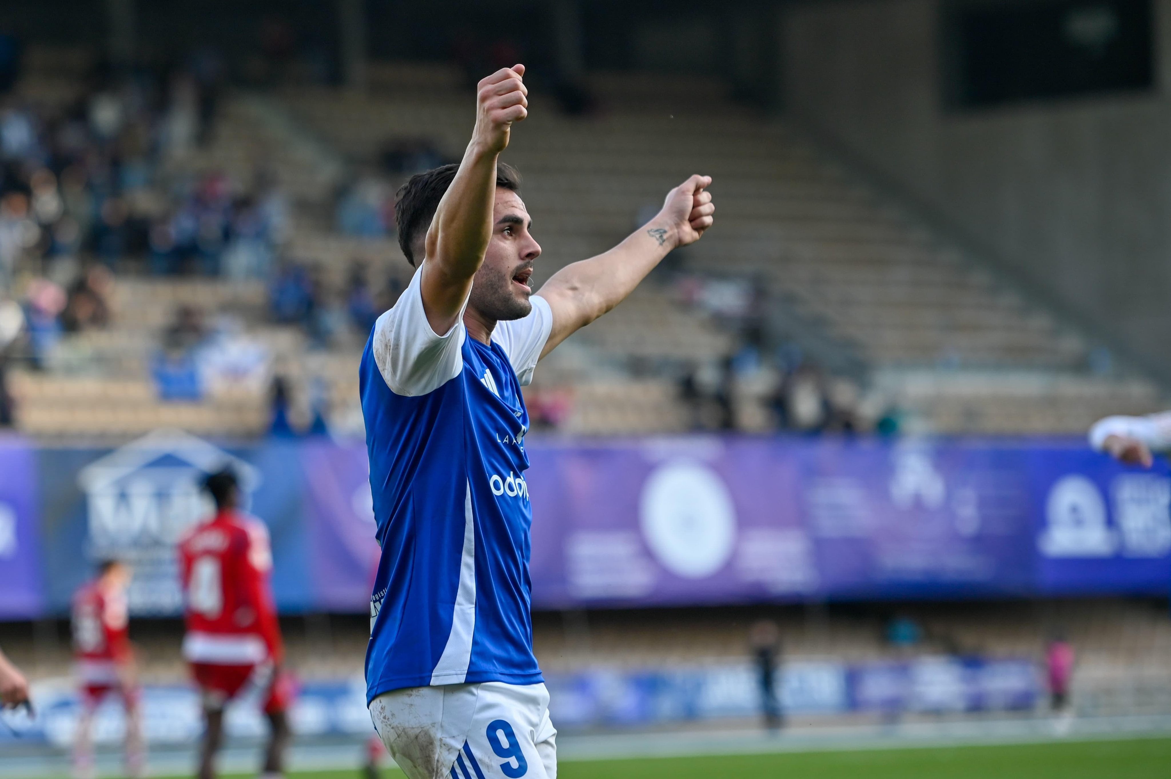 Nané celebra su gol ante el Recreativo Granada