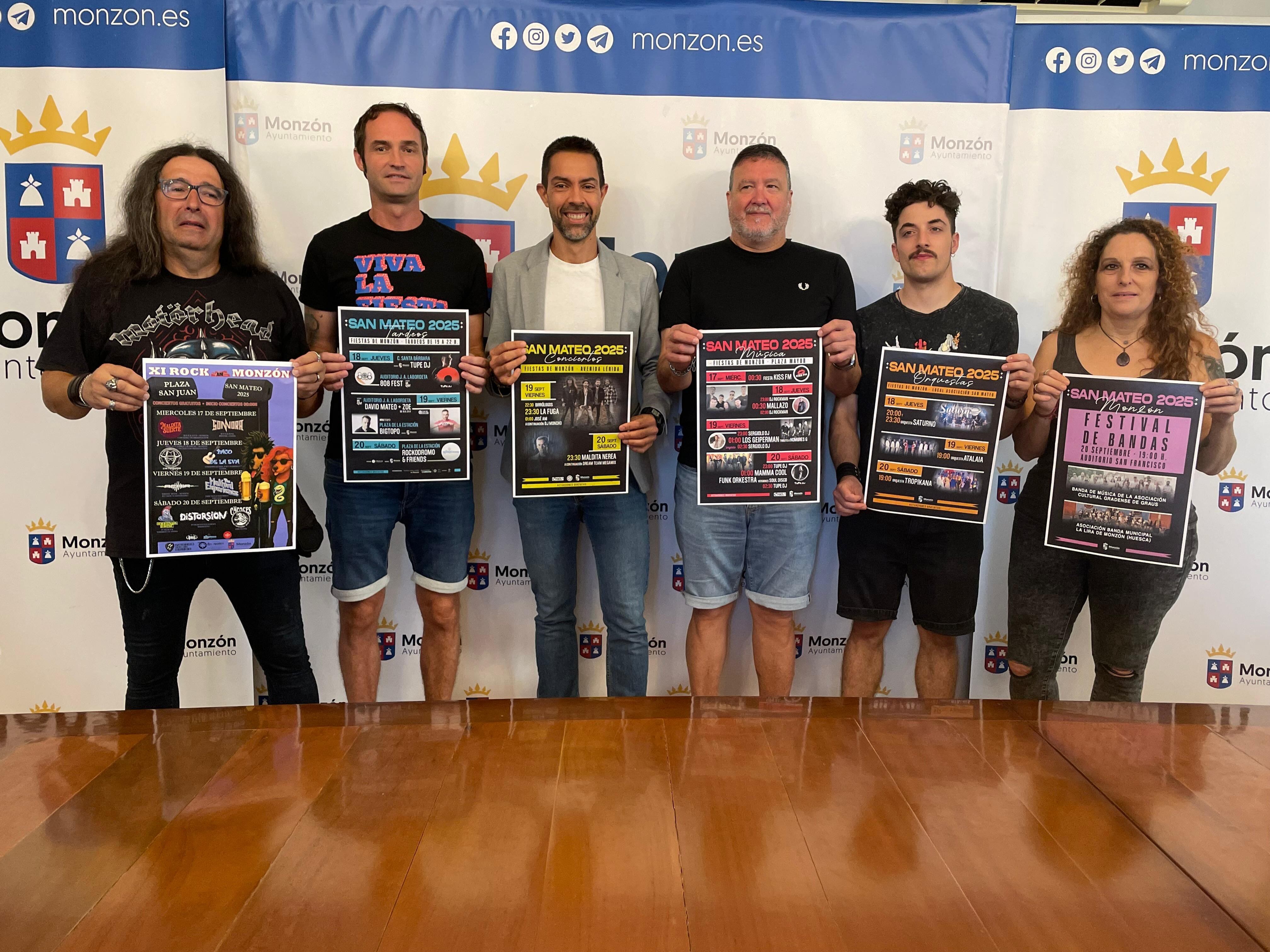 Imagen de la presentación de la programación musical para las fiestas de Monzón