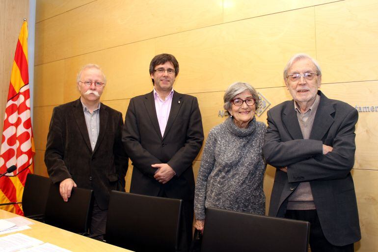 L'Arxiver Municipal, Joan Boadas, l'alcalde de Girona, Carles Puigdemont, Mercè Huerta i Narcís-Jordi Aragó