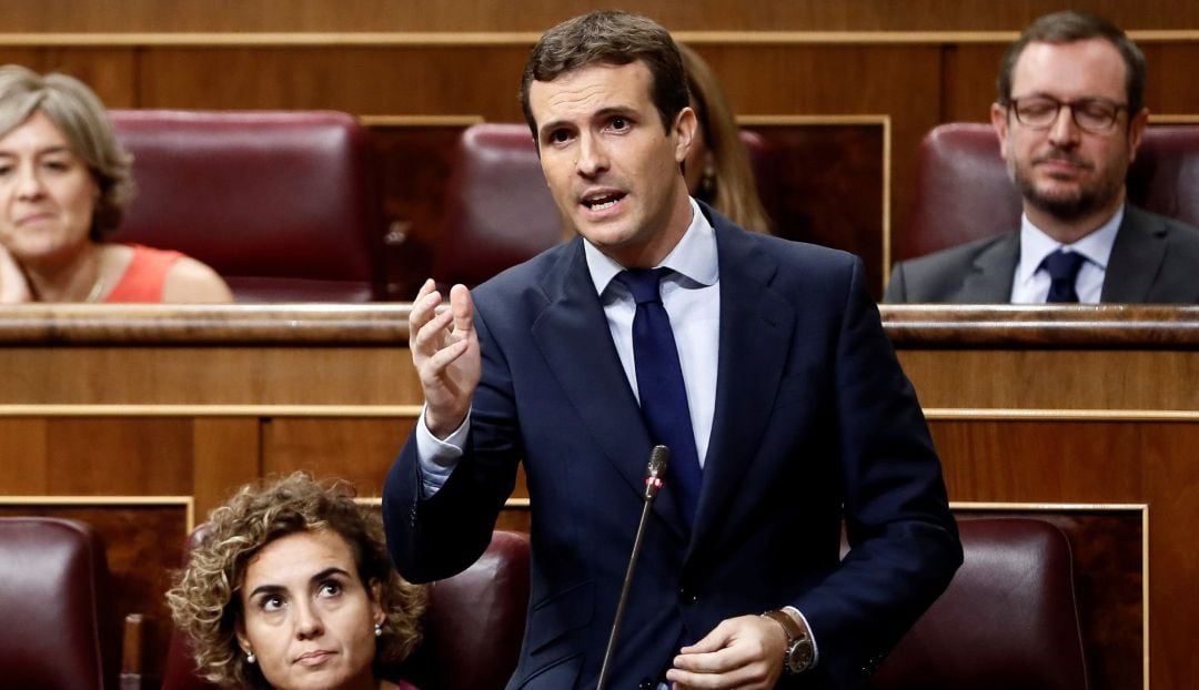 Pablo Casado en la sesión de control al Gobierno