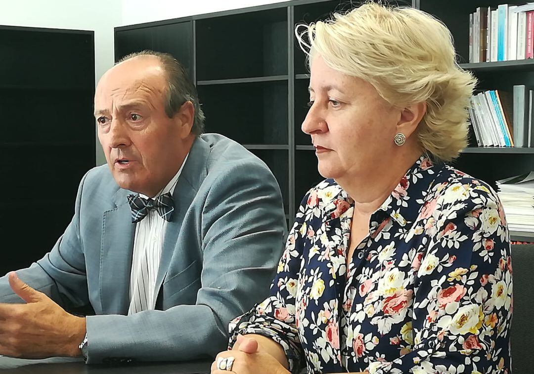 Luis Huete, fiscal jefe provincial junto a la teniente fiscal Carmen Mendiola en la presentación de la memoria judicial de 2017.
