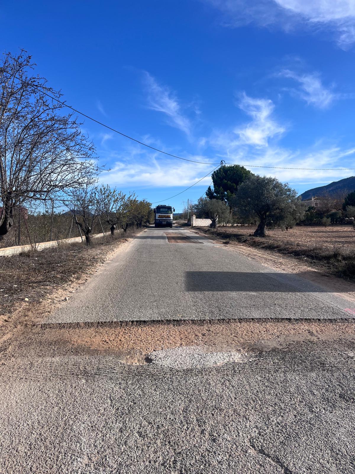 Trabajos en el Camino de Xátiva