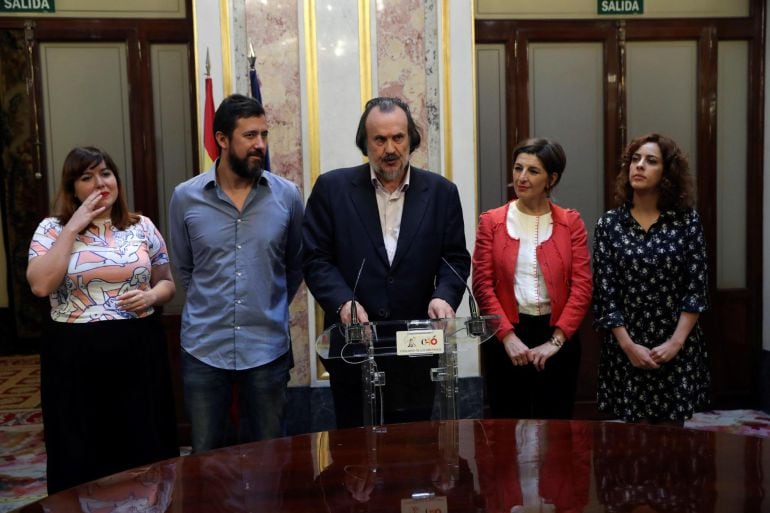 Alexandra Fernández durante una comparecencia en la segunda jornada de la moción de censura