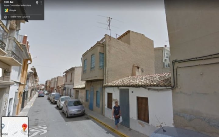 La captura donde aparece su madre en Google Maps