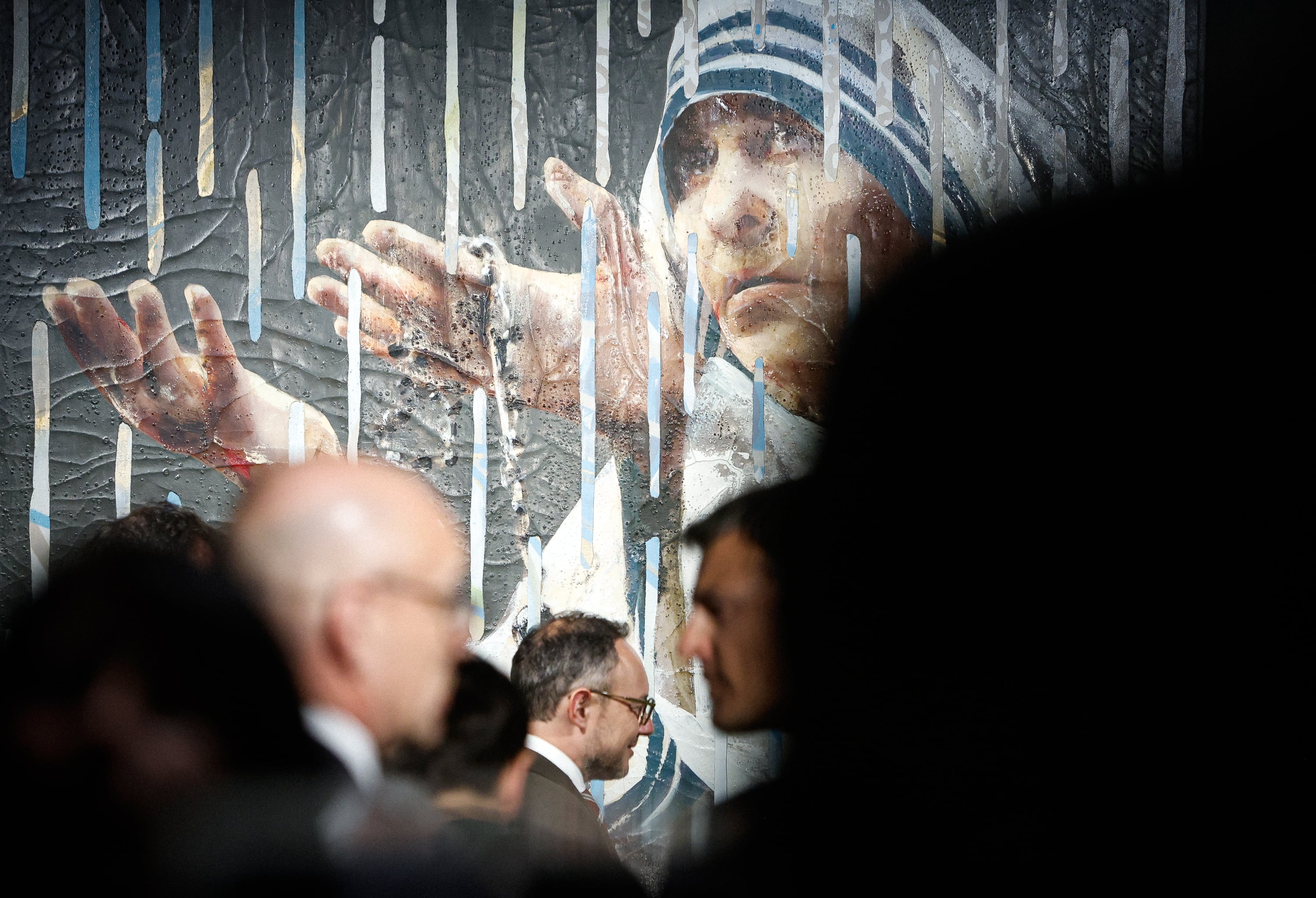 Inauguració de l'exposició "Referents" de Lita Cabellut i Marco Maseda a la sala de Govern, al parc Central.