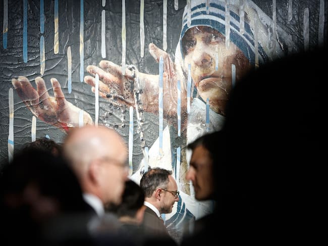 Inauguració de l'exposició "Referents" de Lita Cabellut i Marco Maseda a la sala de Govern, al parc Central.