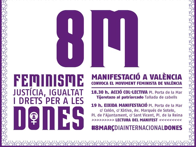 Cartel de la Coordinadora Feminista de València para el 8M de 2023. Fuente: Coordinadora
