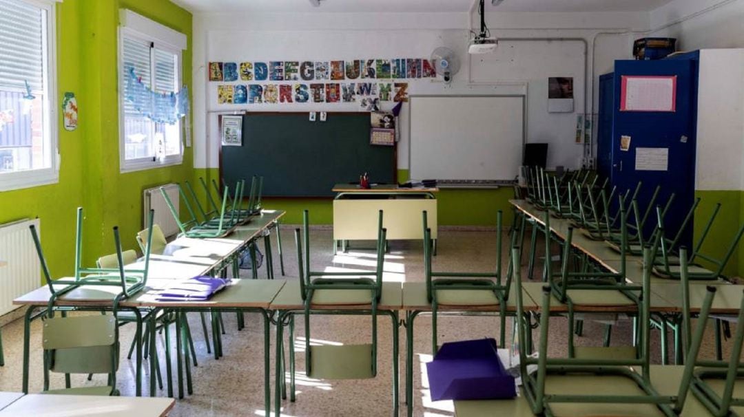 Un aula vacía en Murcia