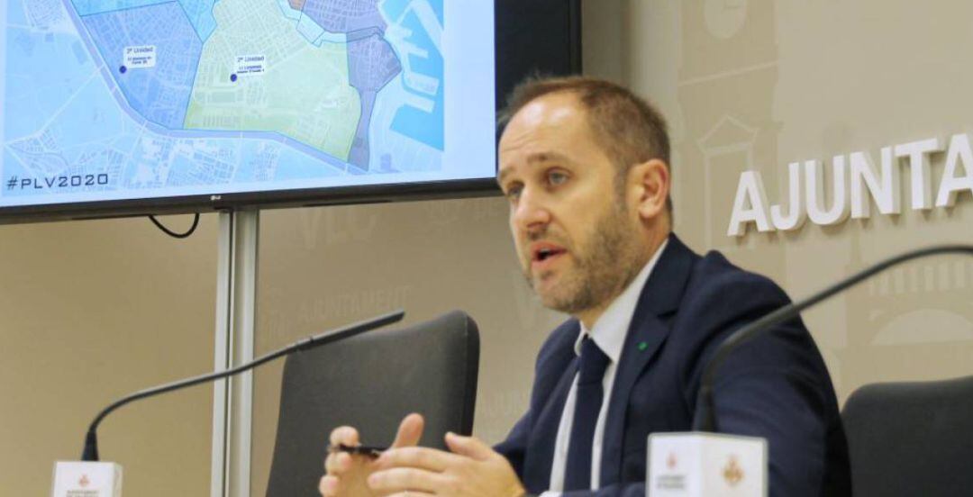 El concejal de Protección Ciudadana de Valencia, Aarón Cano, en una foto de archivo