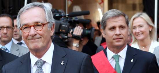 Xavier Trias i Alberto Fernández Díaz el dia de presa de posessió del nou consistori