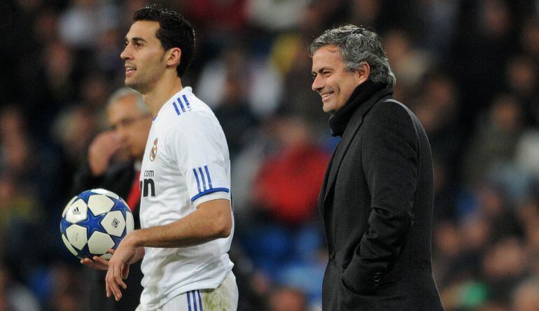 Álvaro Arbeloa con Mourinho durante su etapa en el Real Madrid 