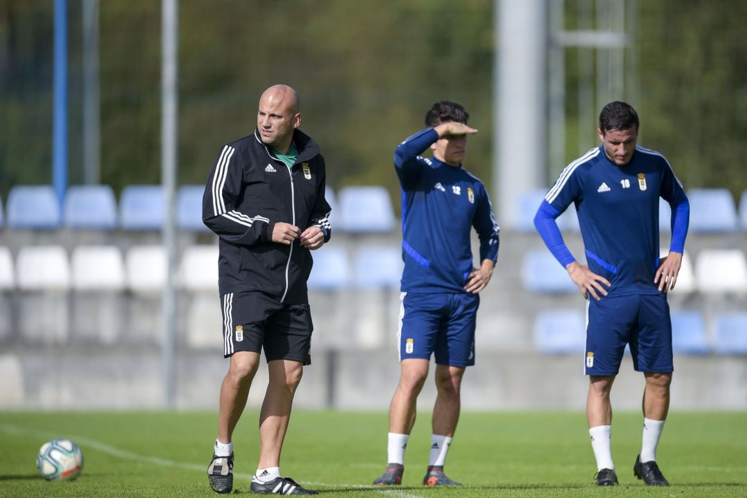 Rozada junto a Nieto y Christian durante un entrenamiento