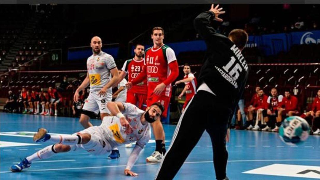 Rubén Marchán en un partido contra Hungría