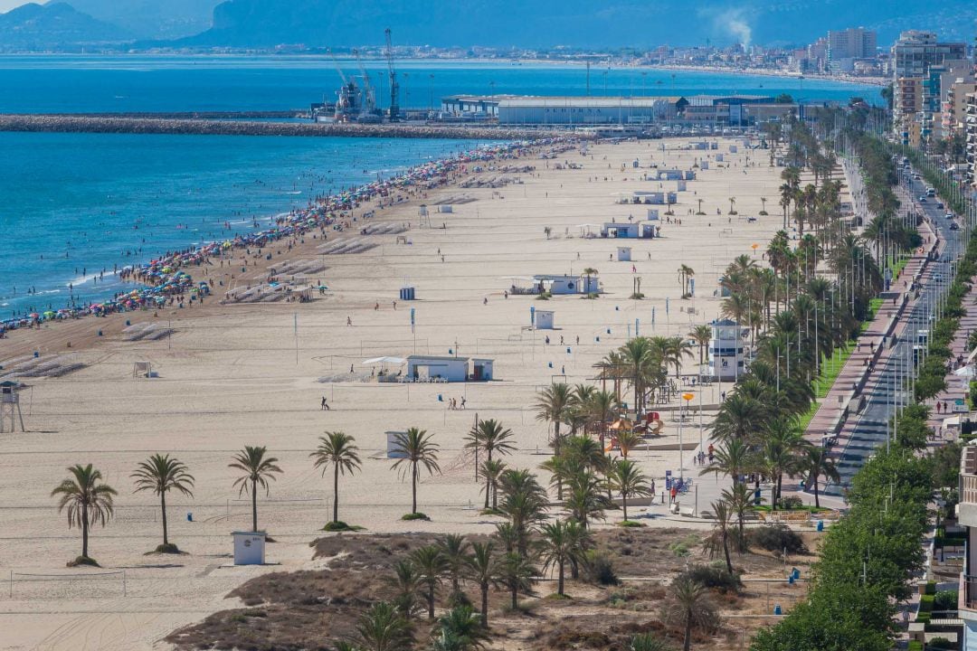 Panorámica de la playa de Gandia 