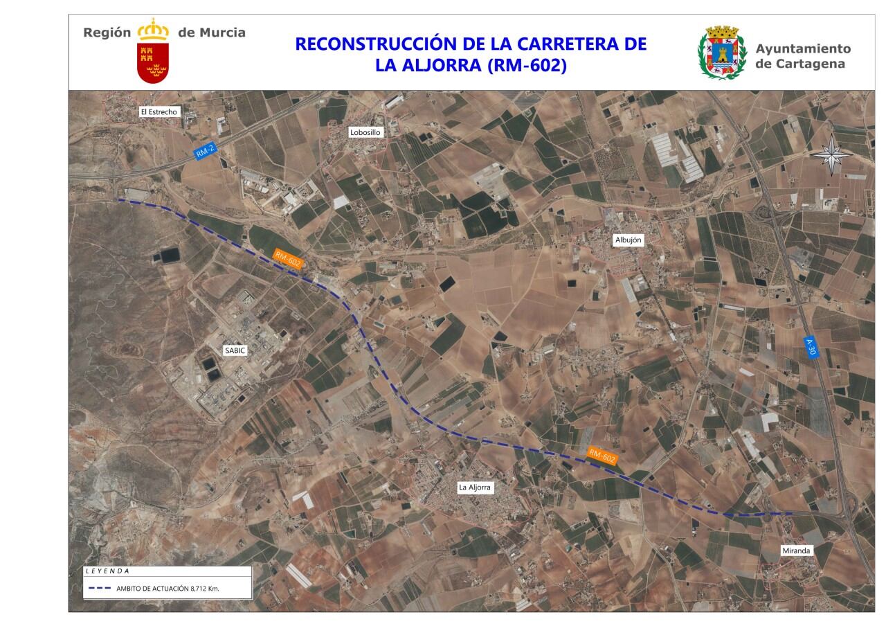 Arreglo carretera de Cartagena a La Aljorra