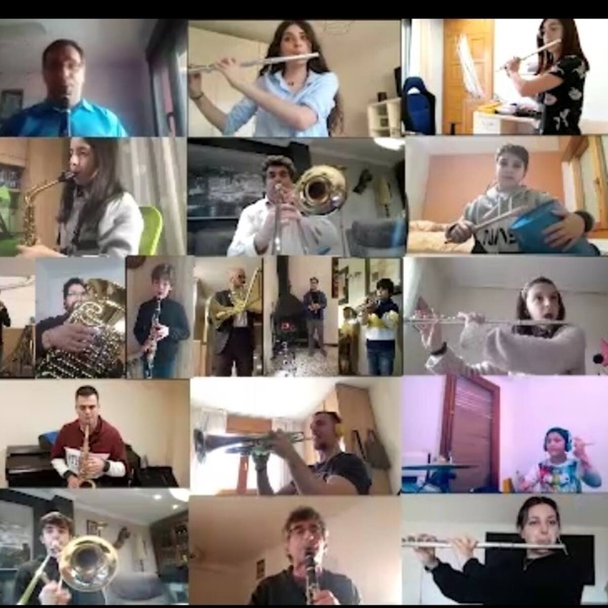 La banda de música anima la ‘desescalada’ con un pasodoble