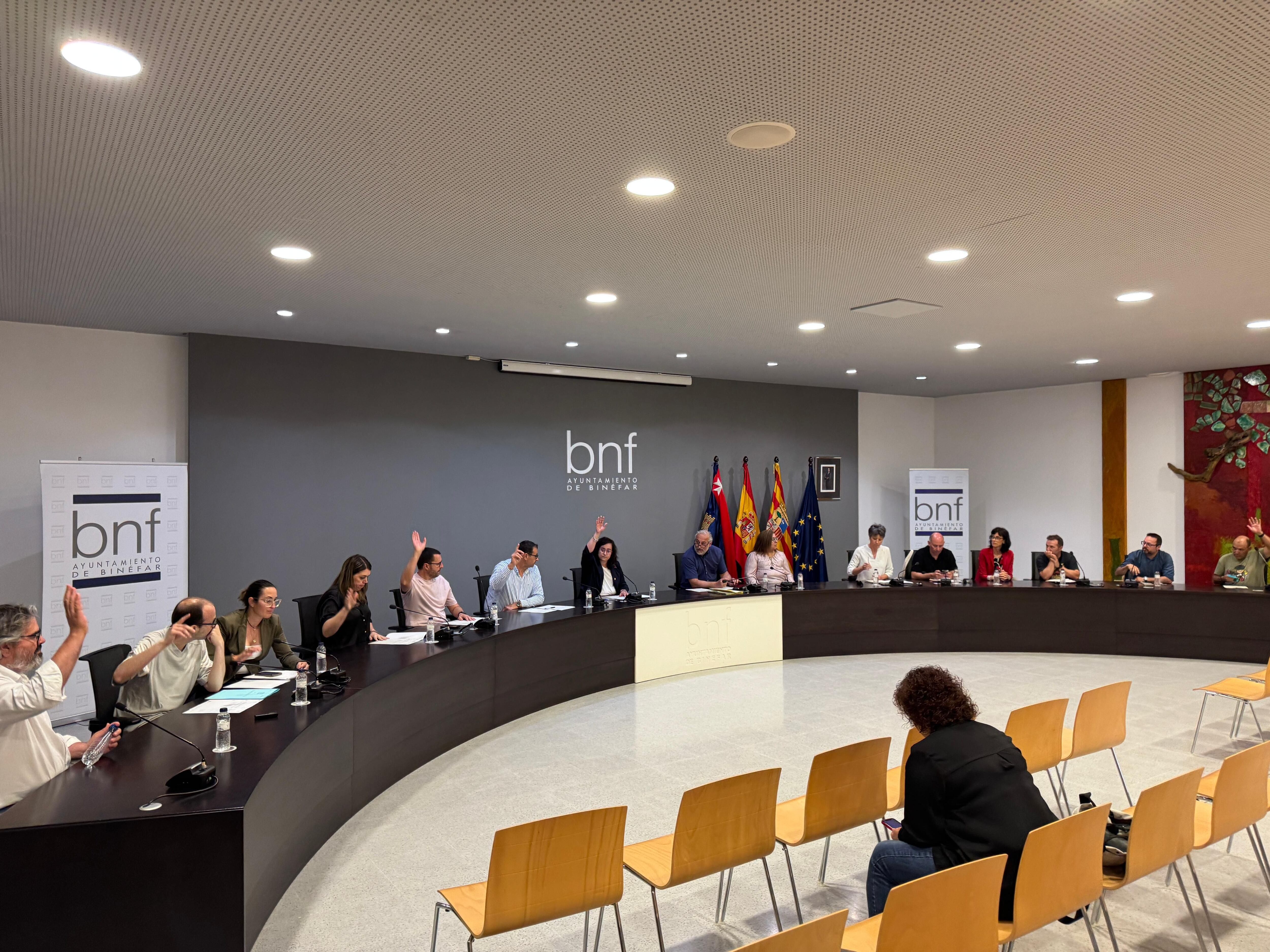 Pleno extraordinario mayo. Ayuntamiento de Binéfar.