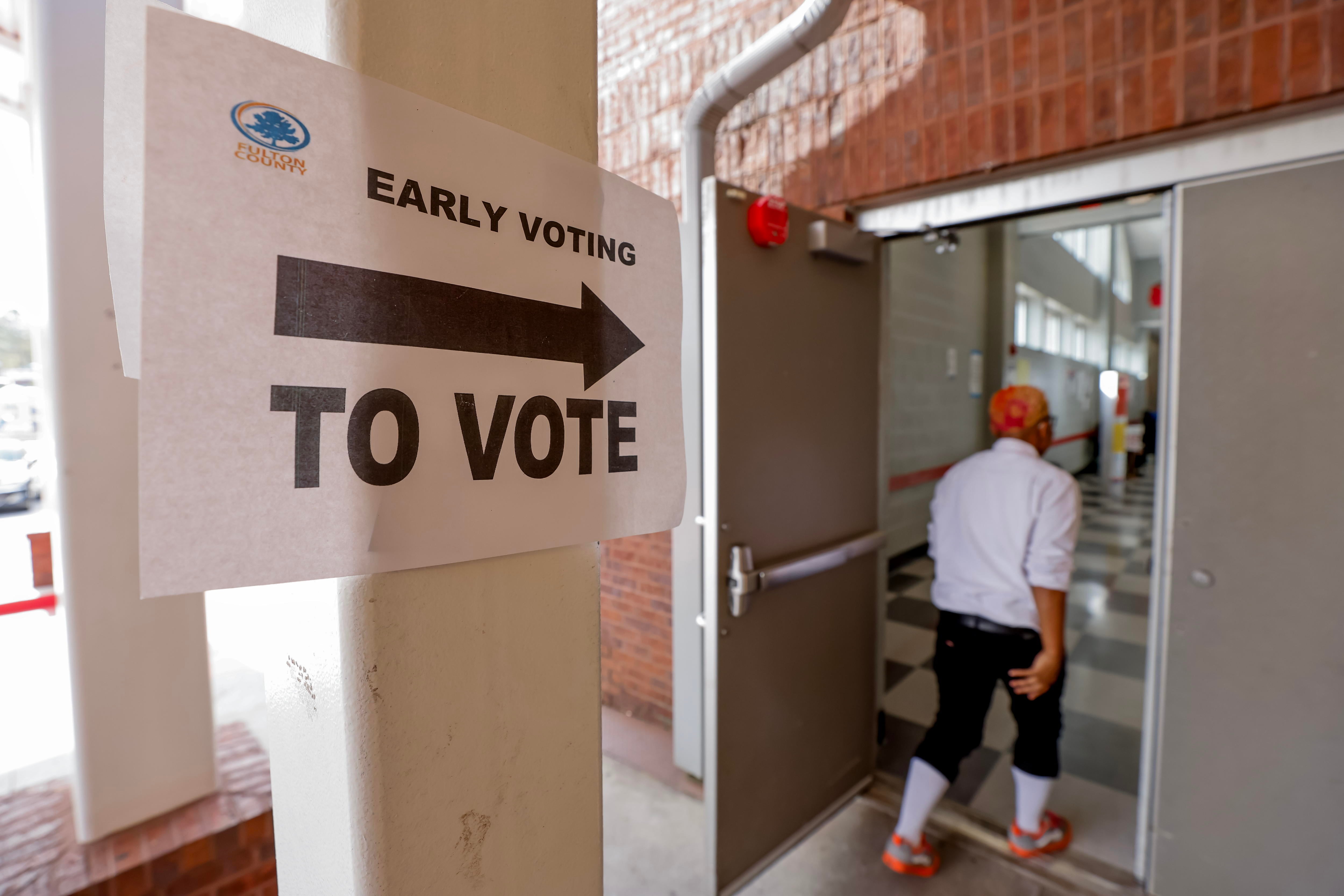 Imagen de un centro de voto anticipado en Atlanta (Georgia)