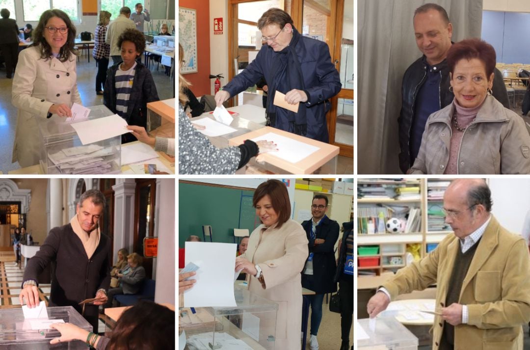 Mónica Oltra (Compromís), Ximo Puig (PSPV), Rubén Martínez Dalmau (Unides Podem), Toni Cantó (Ciudadanos), Isabel Bonig (PP), Ignacio Gil-Lázaro (Vox)