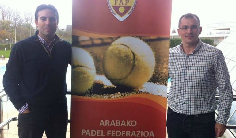 Presentación del Master de Padel de Vitoria en las instalaciones del torneo.