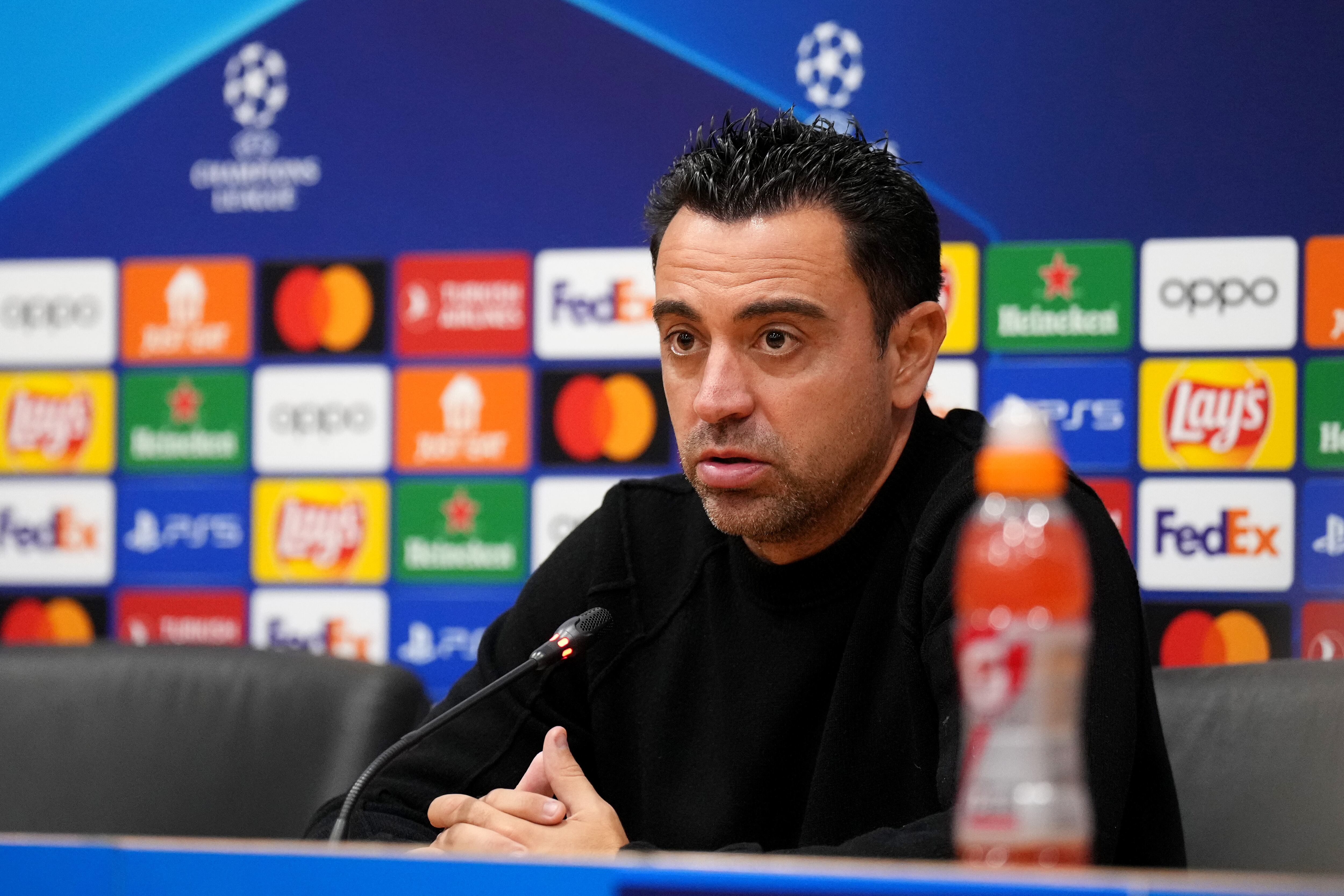 Xavi Hernández, en la rueda de prensa posterior al partido entre FC Barcelona y Oporto. (Photo by Aitor Alcalde - UEFA/UEFA via Getty Images)