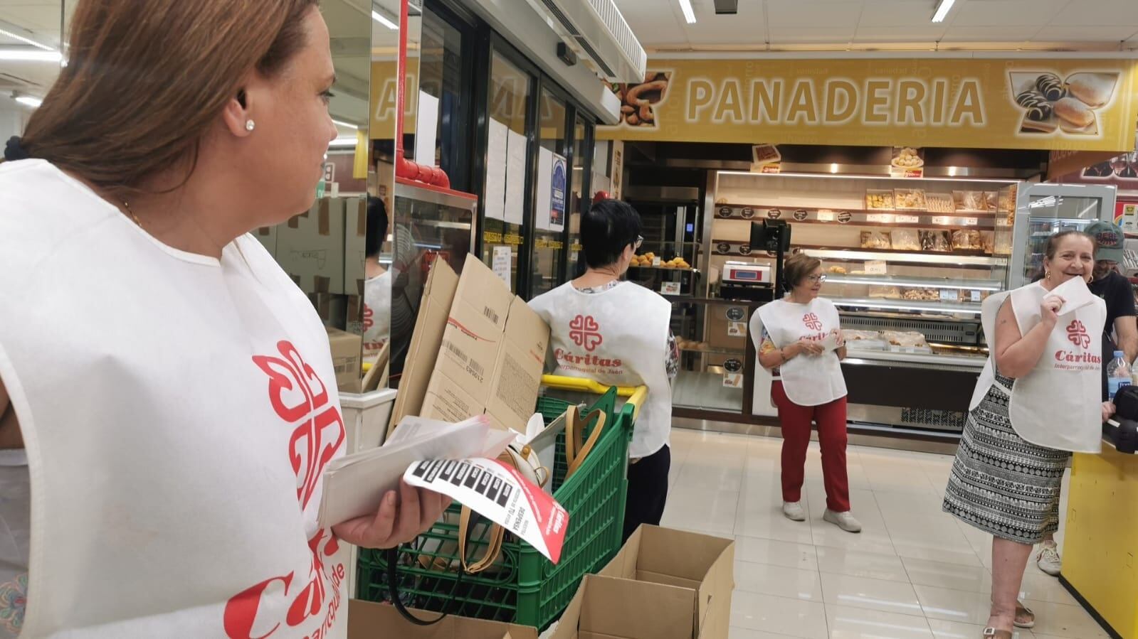 Recogida de alimentos de Cáritas Interparroquial en la provincia de Jaén