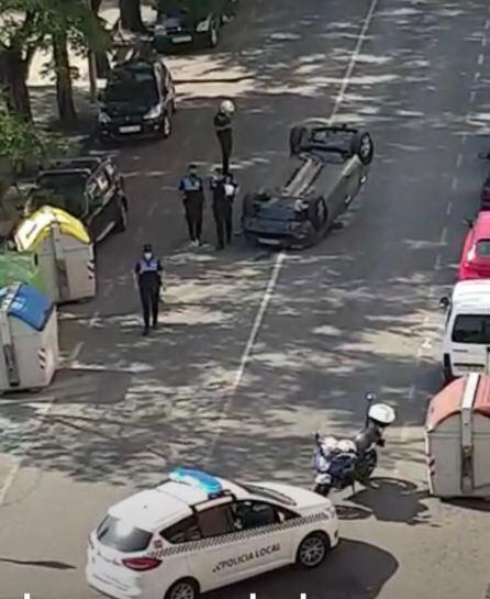 Aparatoso accidente de la Avenida del Ferrocarril