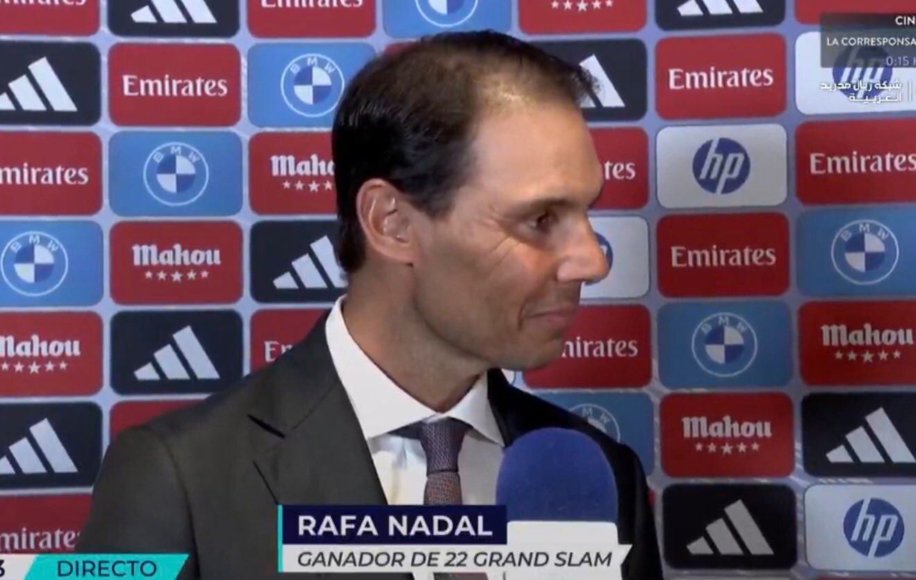 Rafa Nadal, en la previa del Real Madrid-Villarreal de LaLiga